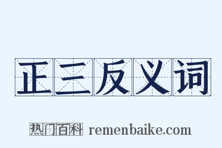 正三反义词是什么意思的图片